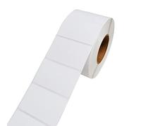 JIHUOO 2000 Pcs White Rectangle Thermal Labels Coding Labels Adhesive Name Tags Removable Blank Labels Color Code Label Stickers