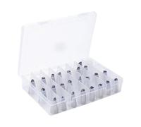 JIHUOO 24 Pcs Small Piping Tips Set Flower Petal Piping Tips Stainless Steel Cake Decorating Tips Cupcake Frosting Tips Pastry Baking Tips Icing Piping Nozzles with Storage Box
