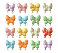 JIHUOO 25 Pcs Acrylic Butterfly Beads Fancy Craft Beads Cute Earring Beads Colorful Keychain Beads Jewelry Making Beads Bracelet Necklace Beads Beadable Pen Beads