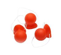 JIHUOO 3 Pcs Red Rubber Clown Nose Clown Cosplay Noses with Elastic Circus Costume Party Supplies for Halloween