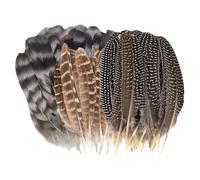 JIHUOO 30 Pcs Natural Pheasant Feathers Wild Turkey Feathers Fowl Wing Feathers Mixed Craft Feathers Decorative Feathers for Wedding Home Party Decorations