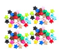 JIHUOO 300 Pcs 11mm Star Shaped Acrylic Beads Colorful Plastic Star Beads Star Shape Spacer Charming Beads Friendship Bracelet Star Beads Large Hole Beads Cute Loose Beads for DIY Crafts