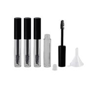 JIHUOO 4 Pcs 10 ml Empty Plastic Mascara Tubes Mascara Wand Container Eyebrow Serum Bottle Eyelash Cream Containers Eyelash Brush Refillable Tube with Funnel