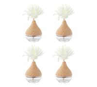 JIHUOO 4 Pcs Empty Essential Oil Diffuser Bottle Car Air Freshener Vent Clip Auto Perfume Diffuser Bottles Car Outlet Essential Oil Diffuser Flower