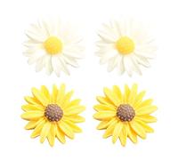JIHUOO 4 Pcs Flower Diamond-Painting Cover Minders Diamond-Painting Magnet Cover Holder Locator Cross Stitch Art Accessories Tools