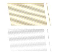 JIHUOO 400 Pcs 50 mm Jewelry Earring Making Pins Large Flat Head Pins Long Craft Pins Extra Long Sewing Pins Jewelry Making Findings