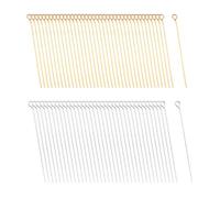 JIHUOO 400 Pcs 50 mm Jewelry Making Eye Pins Earring Making Pins Large Head Pins Long Craft Pins Extra Long Sewing Pins Jewelry Making Findings