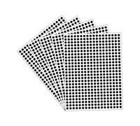 JIHUOO 4500 Pcs 6mm Colored Dot Stickers Adhesive Color Code Stickers Small Circle Stickers Color Coding Labels Round Stickers Labels Garage Sale Price Stickers Black