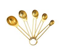 JIHUOO 5 Pcs Stainless Steel Measuring Spoons Coffee Tablespoon Scoop Spice Jar Teaspoon Cooking Baking Measuring Spoon Sugar Flour Measuring Scoop Kitchen Gadgets Spoon