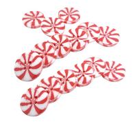 JIHUOO 50 Pcs Resin Christmas Buttons Red White Buttons Xmas Sewing Buttons Round Sewing Buttons Craft Decorative Buttons for Clothing