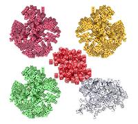 JIHUOO 500 Pcs 8 mm Colourful Plastic Dice Colored Mini Dice Set 6 Sided Acrylic Dice Set Round Corner Dice Six Sided Numbered Dice Classroom Teaching Dice Math Learning Dice Roleplaying Dice Set