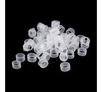 JIHUOO 500 Pcs Clear Small Rubber Bands - 10x5mm Elastic Silicone Cable Ties and Rings, Heavy-Duty
