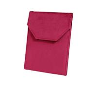 JIHUOO 6.2 x 8.2 Inch Velvet Necklace Jewelry Display Folder Pearl Necklace Travel Holder Organizer Wedding Jewelry Protection Storage Case Large Jewelry Pouch Gift Bag for Women Red