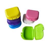 JIHUOO 6 Pcs Mouth Guard Case Denture Storage Container Dental Teeth Retainer Box Denture Brace Retainer Case