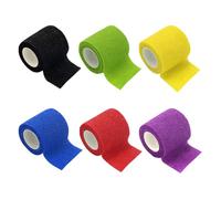 JIHUOO 6 Rolls Adhesive Bandage Wraps Self Adherent Cohesive Bandages Breathable Sports Tape Elastic Wrap Bandages Sticky Bandages Rolls Stretch Athletic Tape 5cm x 4.5m