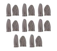 JIHUOO 8 Pairs PU Leather Needle Felting Finger Protectors Hand Embroidery Finger Protector Knitting Crochet Finger Tip Protector Guard Hand Sewing Thimbles Pads Needlework Supplies