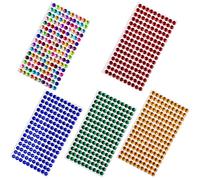 JIHUOO 800 Pcs 6mm Self Adhesive Rhinestone Sticker Face Jewel Stickers Crystal Diamond Stickers Craft Gem Stickers