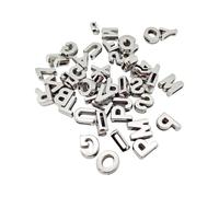 JIHUOO About 500 Pcs 12 mm Large Alphabet Letters Beads A - Z Big Bubble Letter Beads Plastic Initial Charms Friendship Bracelet Bead Letters Jewelry Making Craft Bead for Bracelets Silver