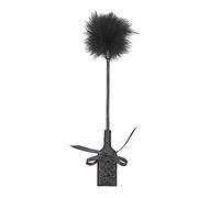 JIHUOO Feather Tickler and Riding Crop Slapper Feather Sex Teaser PU Leather Flogger Paddle Spanking Tickler Adult Whips Sex Toys A