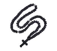 JIHUOO Handmade 100 Knot Prayer Rope Traditional Orthodox Prayer Rope Christian Greek Prayer Rosary Protection Blessing Cross Charm Rosary Blessed Cross Car Hanging Charms