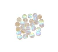 JIHUOO Matte Crystal Glass Beads - Mermaid Aurora & Moonstone Beads for Jewelry Making - 6 mm, 100 pcs
