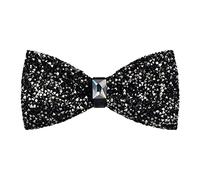 JIHUOO Rhinestone Bow Ties Party Banquet Bowties Pre Tied Sequin Bowties Sparkle Adjustable Bow Tie for Wedding and Parties Black