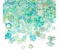 JIHUOO Slime Charms: 100g Resin Flat Back Star, Flower & Bow Embellishments for Phone Case, Hair Decor, Scrapbooking