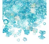 JIHUOO Slime Charms: 100g Resin Flat Back Star, Flower & Bow Embellishments for Phone Case, Hair Decor, Scrapbooking