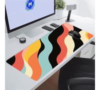 Jiian Gaming Mouse Mat Black Orange Yellow Large Mouse Pad Washable Laptop Desk Pad, Keyboard Pad Large Size, Improved Precision and Speed for Home Office Gamer 1000x500x2 mm