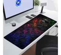 Jiian Gaming Mouse Mat Blue Green Geometric Large Mouse Pad Washable Laptop Desk Pad, Keyboard Pad Large Size, Improved Precision and Speed for Home Office Gamer 900x400x2 mm