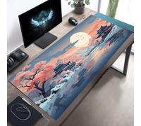 Jiian Gaming Mouse Pad 700x300x2 mm Large Gaming Mouse Mat, XXL Mousepad Non-Slip Keyboard Desk Pad with Durable Stitched Edges for Gamer, Office, Home (Landscape Ink Painting)
