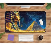 Jiian Gaming Mouse Pad 700x300x3 mm Large Mouse Mat XXL Mousepad XL Extended Desk Mat with Non-Slip Base and Stitched Edge for Office/Gaming (Starry Night Pyramid)