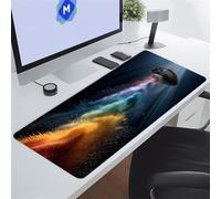 Jiian Gaming Mouse Pad, Large Mouse Mat 1000x500x3 mm, Extended Big Desk Pad, with Anti-Slip Rubber Base and Stitched Edges Mousepad XXLfor Gamer, Office & Home (Watercolor)