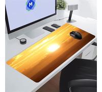 Jiian Gaming Mouse Pad, Large Mouse Mat 1000x500x3 mm, Extended Big Desk Pad, with Anti-Slip Rubber Base and Stitched Edges Mousepad XXLfor Gamer, Office & Home (Sunrise)