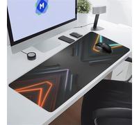 Jiian Gaming Mouse Pad, Large Mouse Mat 1000x500x3 mm, Extended Big Desk Pad, with Anti-Slip Rubber Base and Stitched Edges Mousepad XXLfor Gamer, Office & Home (Abstract Geometry)