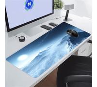 Jiian Gaming Mouse Pad, Large Mouse Mat 1000x500x3 mm, Extended Big Desk Pad, with Anti-Slip Rubber Base and Stitched Edges Mousepad XXLfor Gamer, Office & Home (Sky Cloud Mountain)