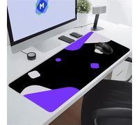 Jiian Gaming Mouse Pad, Large Mouse Mat 1000x500x3 mm, Extended Big Desk Pad, with Anti-Slip Rubber Base and Stitched Edges Mousepad XXLfor Gamer, Office & Home (Purple Gray Black)