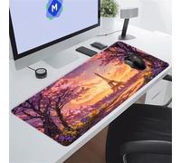 Jiian Gaming Mouse Pad, Large Mouse Mat 1000x500x3 mm, Extended Big Desk Pad, with Anti-Slip Rubber Base and Stitched Edges Mousepad XXLfor Gamer, Office & Home (Anime Cityscape)