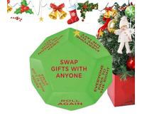 Jiimhte Exchange Dice Game,Group Party Swap Game Dice Christmas - 12 Sides Fun Family Group Activities Supplies for Kids Teen Adults Lovers Coworkers Friends Gathering