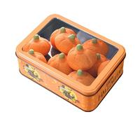 Jiimhte Halloween Tin Box,Tins Cans Storage Container - Rectangle Metal Organizer, Rectangular Empty Cookie Tins Box, Festive Storage Box for Snack Holiday