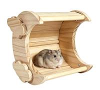 Jiimhte Hamster House Natural Moon-Shaped Decorative Chinchilla House