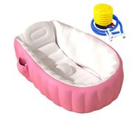 Jiimhte Inflatable Bathtub Baby - Portable Travel Shower Basin with Foot Pump,Foldable Non-Slip Shower Basin for 2+ Years Old Kids Daughter Son