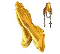 Jiimhte Prayer Handwall Hanger, Wall Mounted Resin Praying Hands Hook Multipurpose Resin Hand Wall Hanger Indoor Outdoor Ornament Wall Hand Praying Sculpture Decor