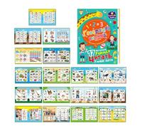 Jiimhte Russian Alphabet Learning Toys, Russian Letter Interactive Talking Book, Words and Numbers Learning Toy for Kids Aged 3-8 Home Travel Homeschool