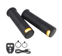 Jiimhte Scooter Handle Grips - LED Rechargeable Warning Lights - Electric Scooter Grip Turn Signal Light,for Road Outdoor Bike Night Riding Travel Daily Parking Lot Pathway