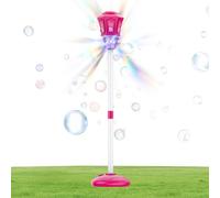 Jiimhte Stand Up Bubble Machine - Rechargeable Standing Outdoor Toy | Bubble Blower with Light and Music,for Party Summer Play Lawn Wedding Garden Backyard