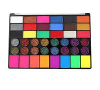 Jiimhte Water Based Face Paint - 42-Color Painting Palette | Professional Water Based Face Paint for Halloween Festival Parties Kids Adults Stage Performance