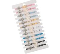jiingekk 12PCS Adjustable Turtle Design Braided Bracelets Set With Alloy Crystal Turquoise Wood Beads For Women Men Jewelry Multilayer Ethnic Woven Bracelets For Adults