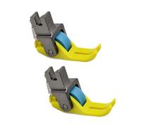 jiingekk 2Pcs Roller Presser Foot for Sewing Machines Smoothly Stitching Replaceable Sewing Rollers Pressers Feet Garment Repair Accessory