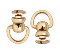 jiingekk 2Pieces 360 Degree Rotating Metal Studs Rivets D Rings Rivets For Leather Bag Handbags Belts Wallet Purse And Pet Collar Purse Accessories